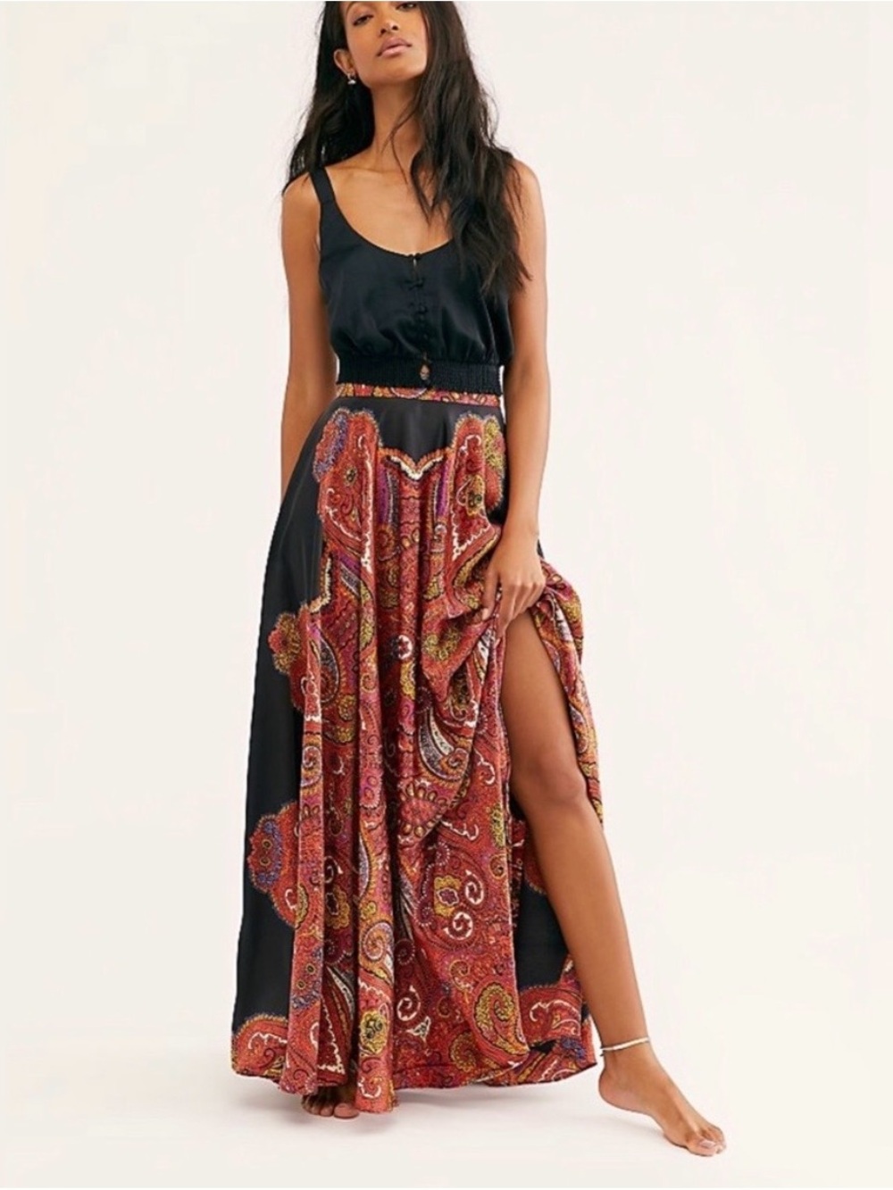 Free People Paisley Dreams Maxi Skirt